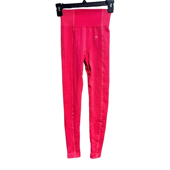 Gymshark Ultra Seamless Leggings Neon Pink Women's Small - Picture 9 of 12